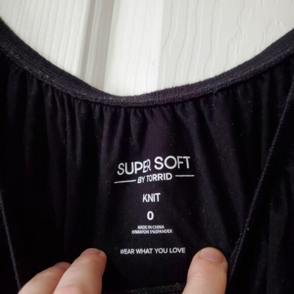 Torrid Supersoft Black Jersey Lounge Minimalist Stretch Goddess Midi Dress XL - Picture 6 of 8